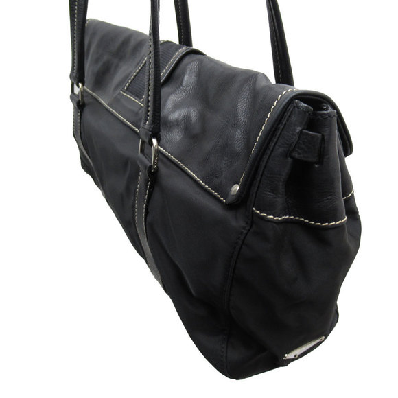 Prada Shoulder Leather Bag Nylon Black - Picture 1 of 5